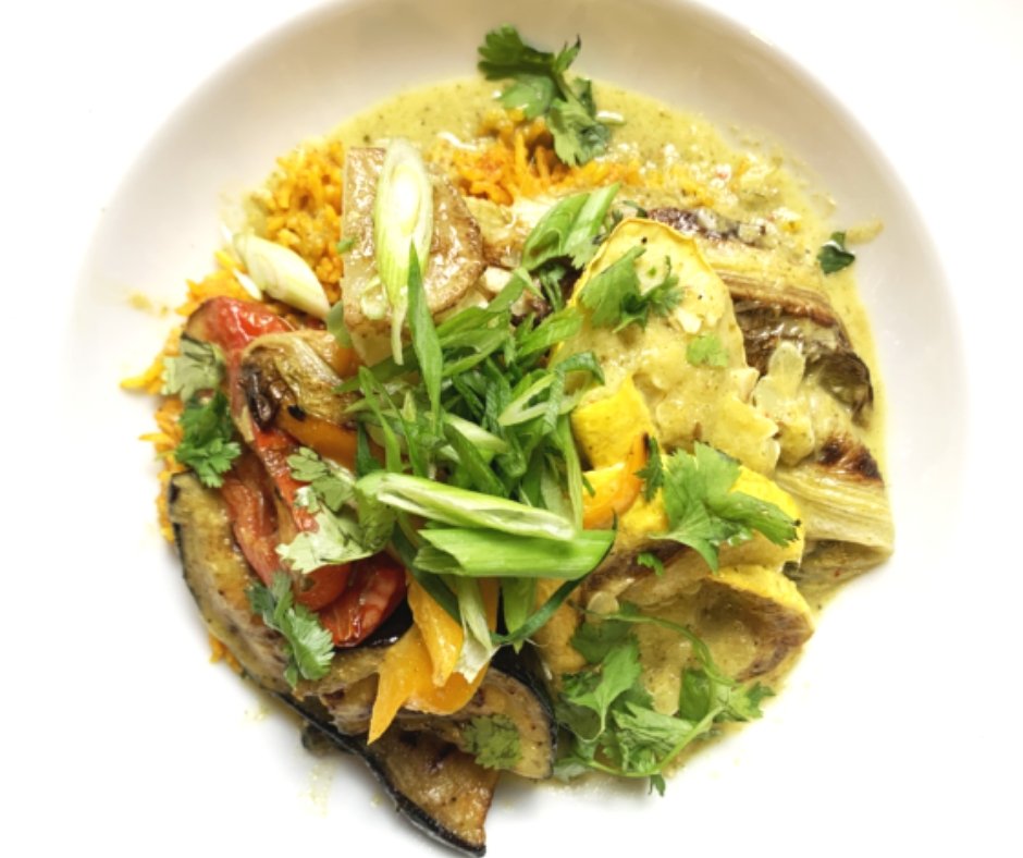 How to Make Vegetarian Thai Green Curry with Fat Rice - Wah Gwan®